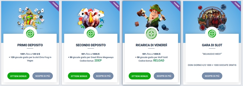 Bonus per il gioco d'azzardo